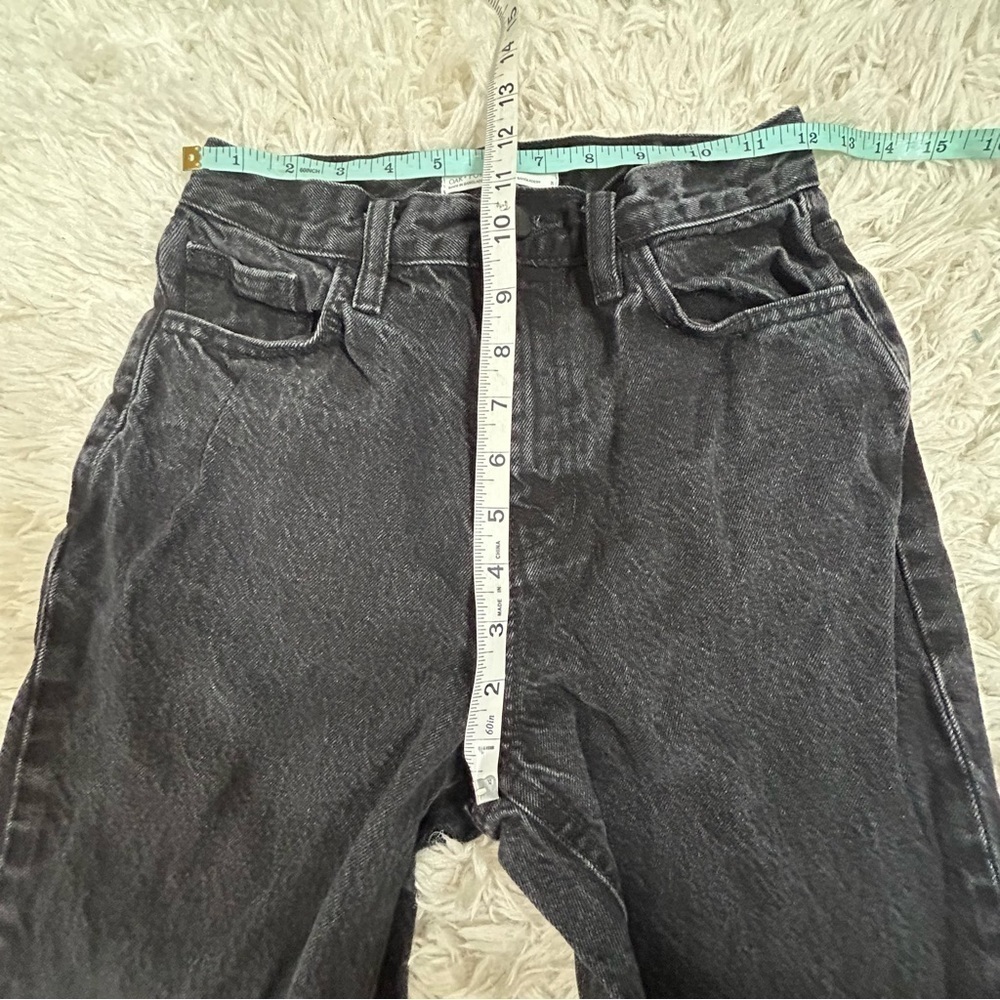 OAK + FORT High Rise Black Wash Straight Leg Jeans - Picture 13 of 15